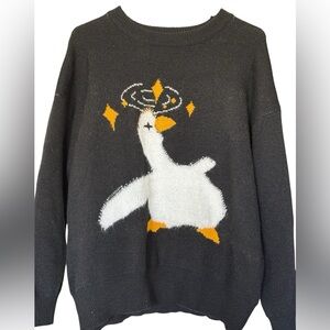 CIDER Unisex ‘Your Goose Is Cooked!’ Black Sweater Size XL